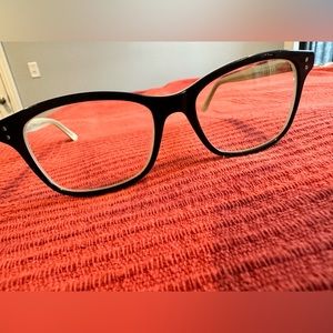 Chelsea Morgan Women’s- glasses black frame with mint green/blue accent